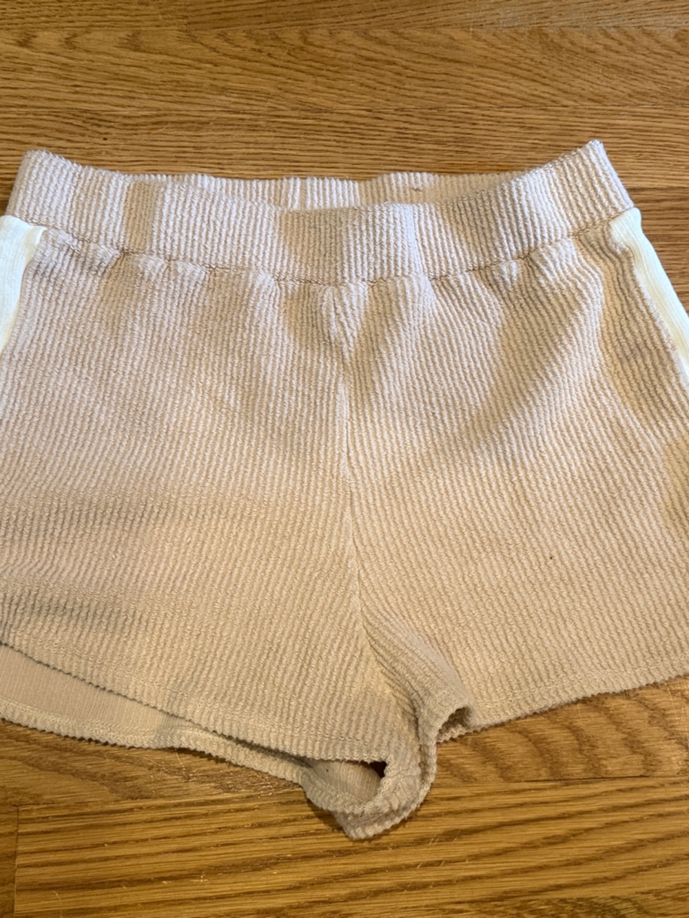 l*space Cream/Tan High Waist Knit Shorts